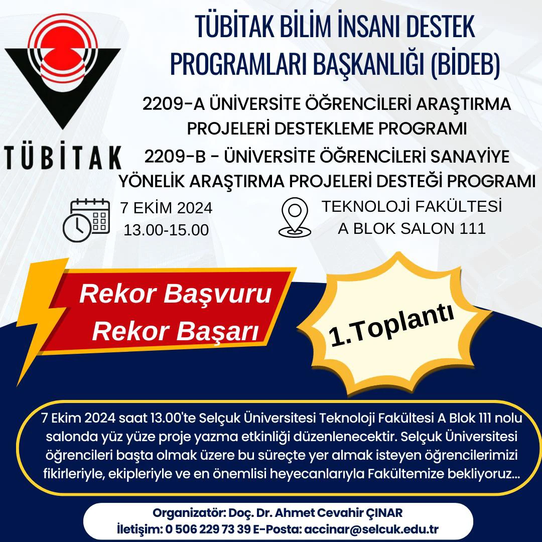 TÜBİTAK Öğrenci Araştırma Projeleri 1.Toplantısı